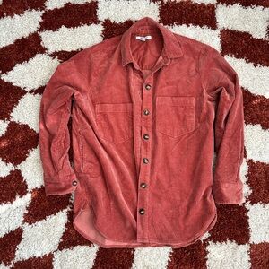 Madewell Corduroy Shirt in Warm Red — Size XXS